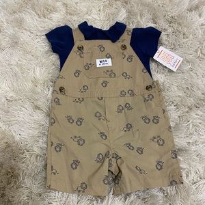 NWT baby boy short overalls